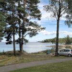 view from my tent, swedish campsite
