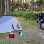 camp setup during making a basic dinner